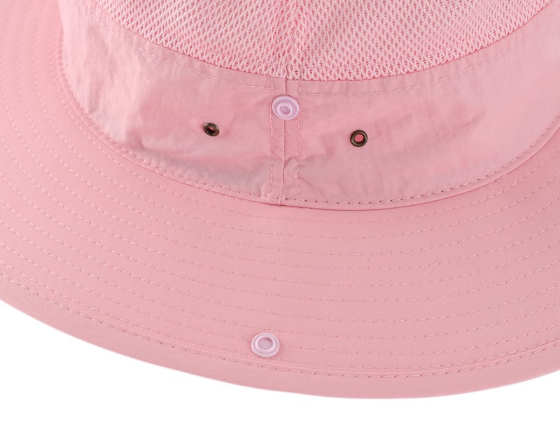 Connectyle Outdoor Mesh Sun Hat Wide Brim Sun Protection Hat Summer Fishing Hunting Hiking Gardenig Hat Pink - Image 5